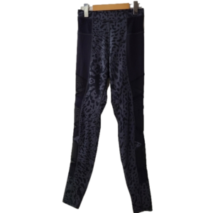 Lululemon Just Breathe Black & Gray Leopard Print Leggings Size 6 | High Rise